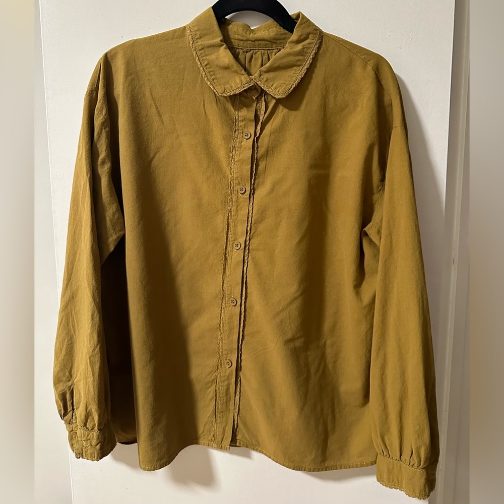 Olive green 100% cotton shirt